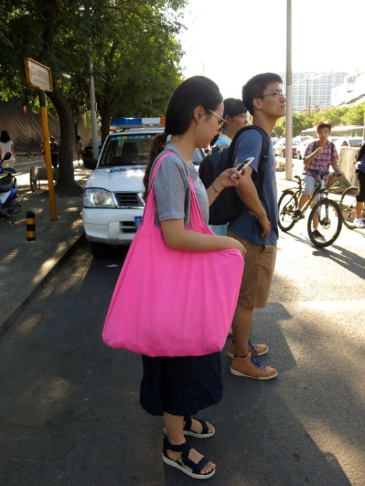 J'ai beaucoup aimé ce sac immense et si rose qu'il devait être visible de la lune!