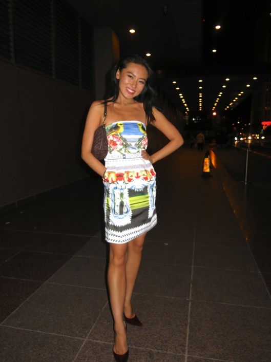 So lovely in her summer 2013 Mary Katrantzou. Belle du Jour!