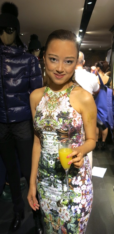 Juli lovely in her summer floral dress. Belle du Jour