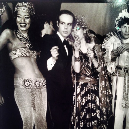 Frédéric Mitterand, Kirat, Loulou de la Falaise and Thadée Klossowski. The YSL Party Posse.