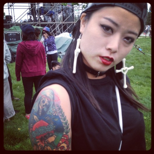 Backstage from one of the concert, she was very cool and posed for me for a while. I loved her look. 