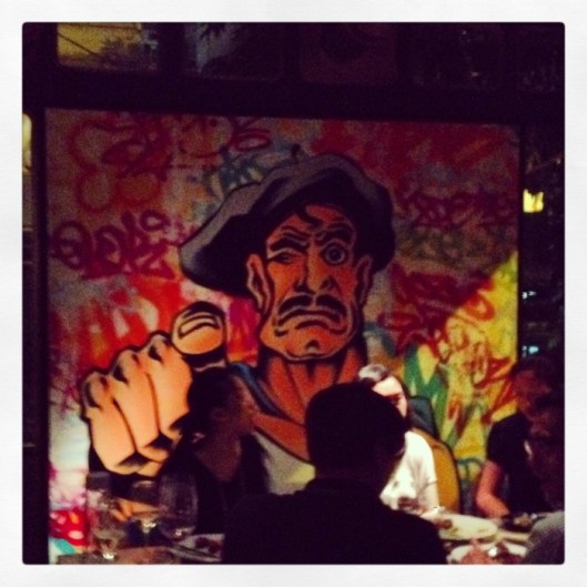 The Infinitely unexpected sight of french cartoon character "Superdupont" at Bibo