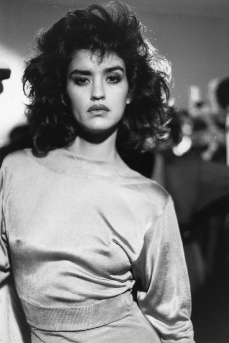 Janice Dickinson -  rue du Parc Royal 1985 (photo by Bénédicte Bro-Cassard)