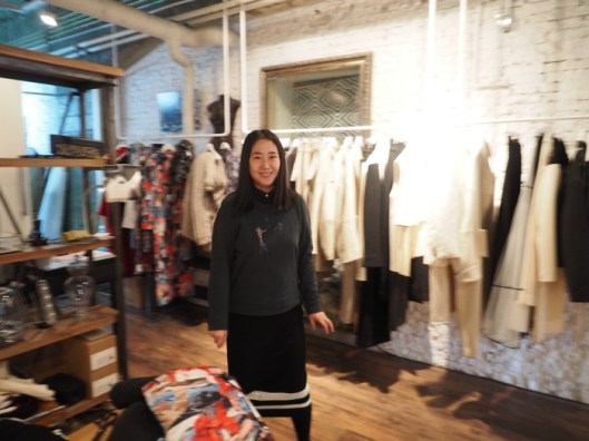 The incredibly talented Yu Wanning "Evening" in her atelier. We selected some ultra chic black and white pieces from her latest collection. 